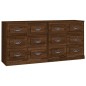 vidaXL Aparadores 2 piezas madera contrachapada marrón roble vidaXL Aparadores 2 piezas madera contrachapada marrón roble