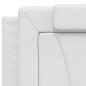 vidaXL Estructura cama con luces LED cuero sintético blanco 200x200 cm