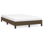 vidaXL Estructura de cama tela marrón oscuro 120x190 cm vidaXL Estructura de cama tela marrón oscuro 120x190 cm