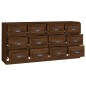 vidaXL Aparadores 2 piezas madera contrachapada marrón roble vidaXL Aparadores 2 piezas madera contrachapada marrón roble