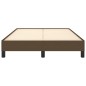 vidaXL Estructura de cama tela marrón oscuro 120x190 cm vidaXL Estructura de cama tela marrón oscuro 120x190 cm