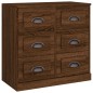 vidaXL Aparadores 2 piezas madera contrachapada marrón roble vidaXL Aparadores 2 piezas madera contrachapada marrón roble