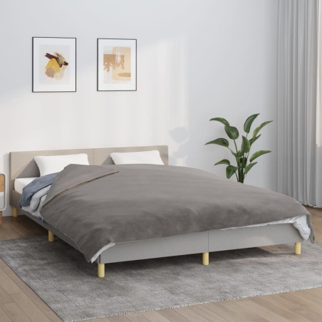 vidaXL Manta con peso con funda tela gris 200x220 cm 9 kg