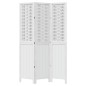 vidaXL Biombo separador de 3 paneles madera maciza Paulownia blanco vidaXL Biombo separador de 3 paneles madera maciza Paulownia blanco