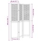 vidaXL Biombo separador de 3 paneles madera maciza Paulownia blanco vidaXL Biombo separador de 3 paneles madera maciza Paulownia blanco