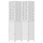 vidaXL Biombo separador de 4 paneles madera maciza Paulownia blanco vidaXL Biombo separador de 4 paneles madera maciza Paulownia blanco