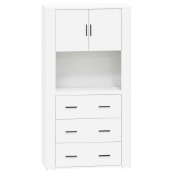 vidaXL Aparador alto madera contrachapada blanco