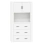 vidaXL Aparador alto madera contrachapada blanco vidaXL Aparador alto madera contrachapada blanco