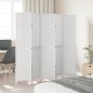 vidaXL Biombo separador de 5 paneles madera maciza Paulownia blanco vidaXL Biombo separador de 5 paneles madera maciza Paulownia blanco