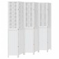 vidaXL Biombo separador de 6 paneles madera maciza Paulownia blanco vidaXL Biombo separador de 6 paneles madera maciza Paulownia blanco