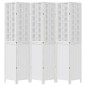 vidaXL Biombo separador de 6 paneles madera maciza Paulownia blanco vidaXL Biombo separador de 6 paneles madera maciza Paulownia blanco