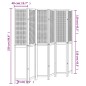 vidaXL Biombo separador de 6 paneles madera maciza Paulownia blanco vidaXL Biombo separador de 6 paneles madera maciza Paulownia blanco