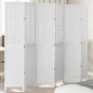 vidaXL Biombo separador de 6 paneles madera maciza Paulownia blanco vidaXL Biombo separador de 6 paneles madera maciza Paulownia blanco