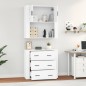 vidaXL Aparador alto madera contrachapada blanco vidaXL Aparador alto madera contrachapada blanco