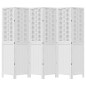vidaXL Biombo separador de 6 paneles madera maciza Paulownia blanco vidaXL Biombo separador de 6 paneles madera maciza Paulownia blanco