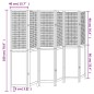 vidaXL Biombo separador de 6 paneles madera maciza Paulownia blanco vidaXL Biombo separador de 6 paneles madera maciza Paulownia blanco