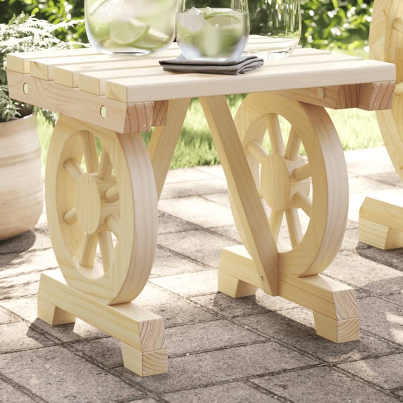 vidaXL Reposapiés de jardín madera maciza de abeto 40x36,5x38,5 cm vidaXL Reposapiés de jardín madera maciza de abeto 40x36,5x38,5 cm