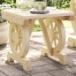 vidaXL Reposapiés de jardín madera maciza de abeto 40x36,5x38,5 cm vidaXL Reposapiés de jardín madera maciza de abeto 40x36,5x38,5 cm