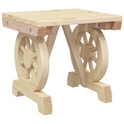 vidaXL Reposapiés de jardín madera maciza de abeto 40x36,5x38,5 cm