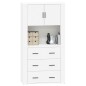 vidaXL Aparador alto madera contrachapada blanco vidaXL Aparador alto madera contrachapada blanco