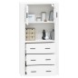 vidaXL Aparador alto madera contrachapada blanco vidaXL Aparador alto madera contrachapada blanco