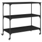 vidaXL Carrito de cocina madera de ingeniería negro 102x50x95 cm vidaXL Carrito de cocina madera de ingeniería negro 102x50x95 cm