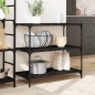 vidaXL Carrito de cocina madera de ingeniería negro 102x50x95 cm vidaXL Carrito de cocina madera de ingeniería negro 102x50x95 cm
