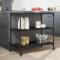 vidaXL Carrito de cocina madera de ingeniería negro 102x50x95 cm vidaXL Carrito de cocina madera de ingeniería negro 102x50x95 cm