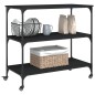 vidaXL Carrito de cocina madera de ingeniería negro 102x50x95 cm vidaXL Carrito de cocina madera de ingeniería negro 102x50x95 cm