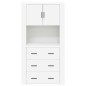 vidaXL Aparador alto madera contrachapada blanco vidaXL Aparador alto madera contrachapada blanco
