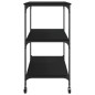 vidaXL Carrito de cocina madera de ingeniería negro 102x50x95 cm vidaXL Carrito de cocina madera de ingeniería negro 102x50x95 cm