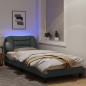 vidaXL Estructura de cama con luces LED tela gris claro 80x200 cm vidaXL Estructura de cama con luces LED tela gris claro 80x200 cm