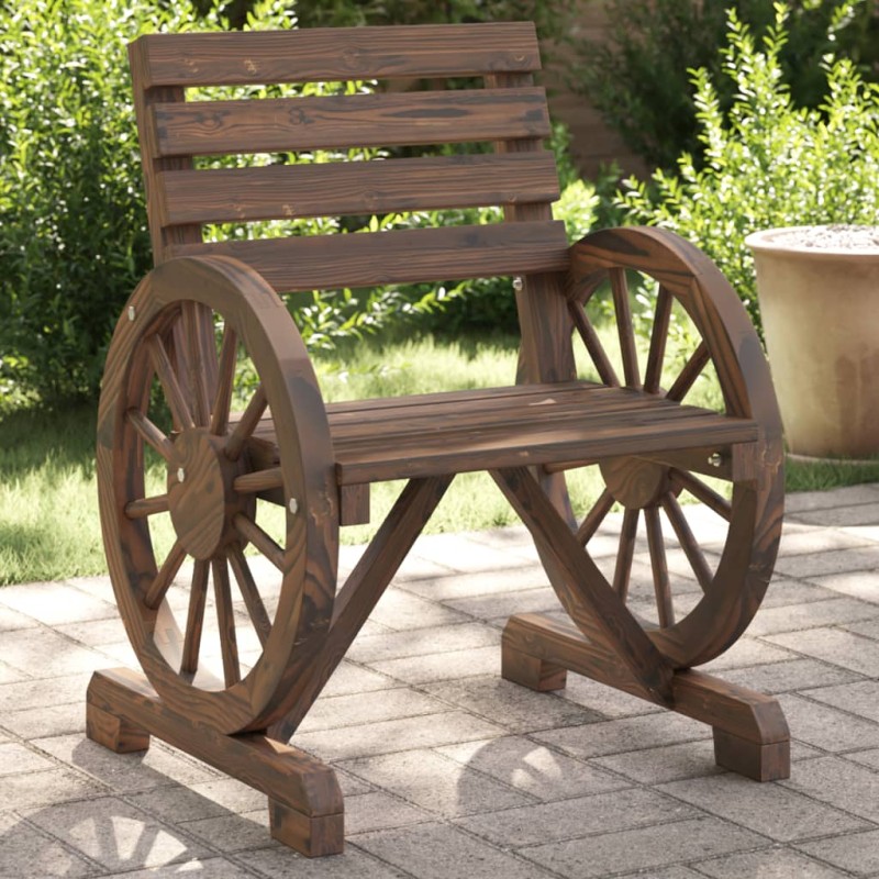 vidaXL Sillas de jardín 2 uds madera maciza de abeto 58x58x78,5 cm vidaXL Sillas de jardín 2 uds madera maciza de abeto 58x58x78,5 cm