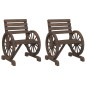 vidaXL Sillas de jardín 2 uds madera maciza de abeto 58x58x78,5 cm vidaXL Sillas de jardín 2 uds madera maciza de abeto 58x58x78,5 cm