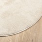 vidaXL Alfombra de pelo corto OVIEDO beige Ø 100 cm vidaXL Alfombra de pelo corto OVIEDO beige Ø 100 cm