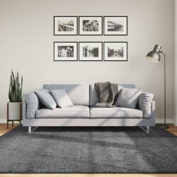 vidaXL Alfombra de pelo corto OVIEDO gris antracita 200x200 cm
