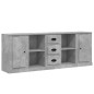 vidaXL Aparadores 3 piezas madera contrachapada gris hormigón vidaXL Aparadores 3 piezas madera contrachapada gris hormigón