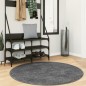 vidaXL Alfombra de pelo corto OVIEDO gris antracita Ø 120 cm vidaXL Alfombra de pelo corto OVIEDO gris antracita Ø 120 cm