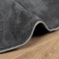 vidaXL Alfombra de pelo corto OVIEDO gris antracita Ø 120 cm vidaXL Alfombra de pelo corto OVIEDO gris antracita Ø 120 cm