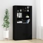 vidaXL Aparador alto madera contrachapada negro vidaXL Aparador alto madera contrachapada negro