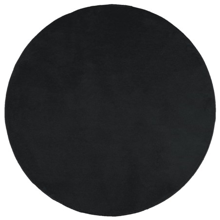 vidaXL Alfombra de pelo corto OVIEDO negro Ø 160 cm