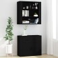 vidaXL Aparador alto madera contrachapada negro vidaXL Aparador alto madera contrachapada negro