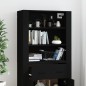 vidaXL Aparador alto madera contrachapada negro vidaXL Aparador alto madera contrachapada negro