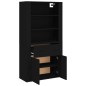 vidaXL Aparador alto madera contrachapada negro vidaXL Aparador alto madera contrachapada negro