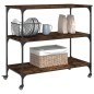 vidaXL Carrito de cocina madera ingeniería roble ahumado 102x50x95 cm vidaXL Carrito de cocina madera ingeniería roble ahumado 102x50x95 cm