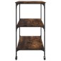 vidaXL Carrito de cocina madera ingeniería roble ahumado 102x50x95 cm vidaXL Carrito de cocina madera ingeniería roble ahumado 102x50x95 cm