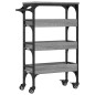 vidaXL Carrito de cocina madera de ingeniería gris Sonoma 53x20x76 cm vidaXL Carrito de cocina madera de ingeniería gris Sonoma 53x20x76 cm