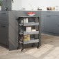 vidaXL Carrito de cocina madera de ingeniería gris Sonoma 53x20x76 cm vidaXL Carrito de cocina madera de ingeniería gris Sonoma 53x20x76 cm