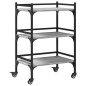 vidaXL Carrito de cocina madera ingeniería gris Sonoma 50x35x75,5 cm vidaXL Carrito de cocina madera ingeniería gris Sonoma 50x35x75,5 cm