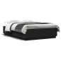vidaXL Estructura cama con luces LED madera ingeniería negro 160x200cm vidaXL Estructura cama con luces LED madera ingeniería negro 160x200cm